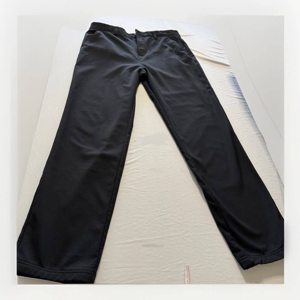 Adidas Climalite Golf Pants Men's 34x32 Black Flat Front Performance Inseam 31
